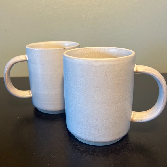 Set of 2 HEARTH & HAND with Magnolia Off-White Matte Finish Glaze Stoneware Mugs - Picture 1 of 7